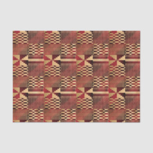 Kwanzaa Kente Print (rood/goud) Tissuepapier
