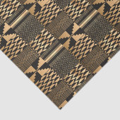 Kwanzaa Kente Print (zwart/goud) Tissuepapier (Detail)