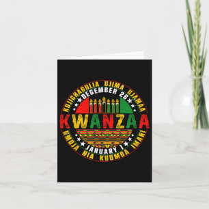 Kwanzaa Kinara Principes Kaarsen Pan vieren Kaart