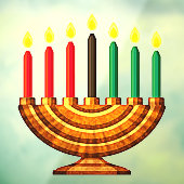 Kwanzaa Kinara Raamsticker (Vel 3)