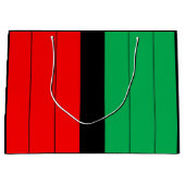 Kwanzaa Kinara Red Black Green Stripes Pattern Large Cadeautasje (Voorkant)