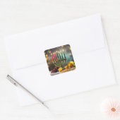 KWANZAA - KINARA -  VIERKANTE STICKER (Envelop)
