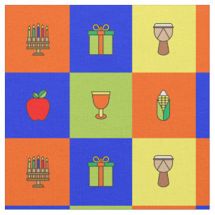 kwanzaa kleurblokstof stof