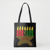 Kwanzaa Kunst met Rode Tekst Draagtas (Voorkant)