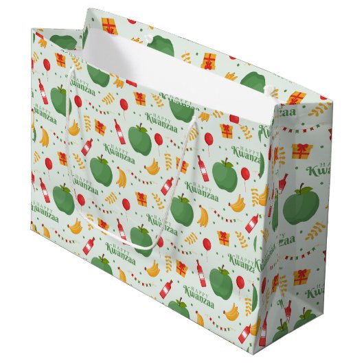 Kwanzaa Large Gift Bag Groot Cadeauzakje (Voorkant Gekanteld)