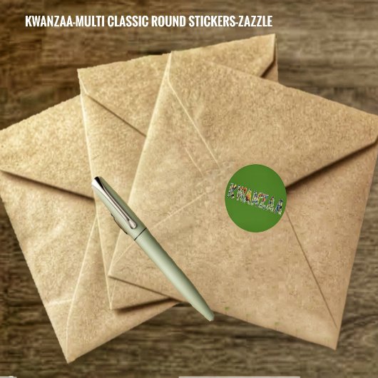 Kwanzaa-Multi Ronde Sticker