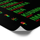 Kwanzaa - Nguzo Saba - De Zeven Principes Ontwerp Poster (Hoek)