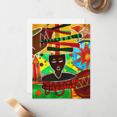 Kwanzaa Notitiekaartje (Voorkant / Achterkant in situ)