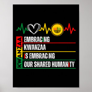 Kwanzaa omarmen is onze gedeelde Afrikaanse mensel Poster