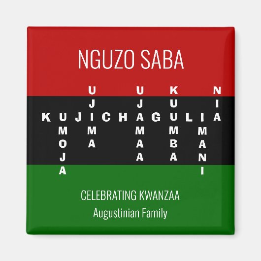 KWANZAA Pan African Crossword Magneet (Voorkant)