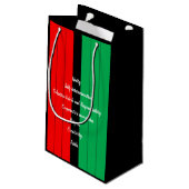 Kwanzaa Principles Red Black Green Stripes Pattern Klein Cadeauzakje (Achterkant Gekanteld)