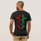 Kwanzaa Principles Red Black Green Text T-shirt (Achterkant volledig)
