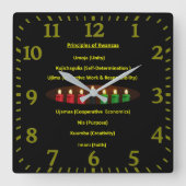 Kwanzaa Principles Square Wall Clock Vierkante Klok (Voorkant)