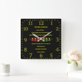Kwanzaa Principles Square Wall Clock Vierkante Klok (Huis)