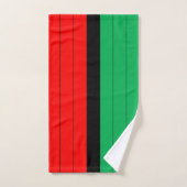 Kwanzaa Red Black Kinara Striped Pattern Bad Handdoek (Handdoek)