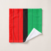 Kwanzaa Red Black Kinara Striped Pattern Bad Handdoek (Wasdoekje)