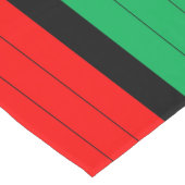 Kwanzaa Red Black Kinara Striped Pattern Korte Tafelloper (Hoek)