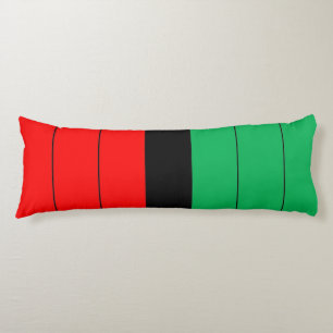 Kwanzaa Red Black Kinara Striped Pattern Lichaamskussen