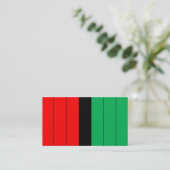 Kwanzaa Red Black Kinara Striped Pattern Visitekaartje (Staand voorkant)