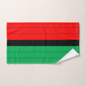 Kwanzaa Rouge Noir Vert Kinara Motif rayé (Serviette à main)
