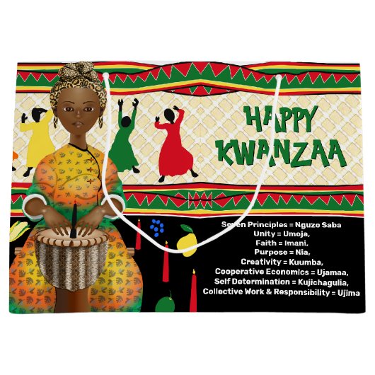 Kwanzaa Seven Principles Vakantie Groot Cadeauzakje (Voorkant)