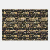 Kwanzaa Seven Principles (zwart/goud) Inpakpapier Vel (Voorkant 3)