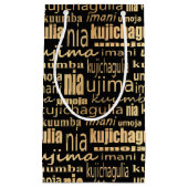 Kwanzaa Seven Principles (zwart/goud) Klein Cadeauzakje (Voorkant)
