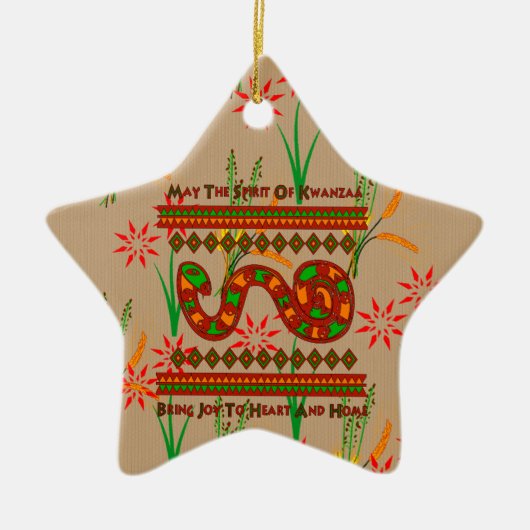 Kwanzaa Snake Keramisch Ornament (Voorkant)