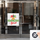 Kwanzaa Spirit Window Cling Raamsticker (Kantoordeur)