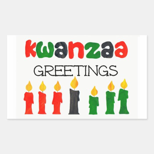 Kwanzaa Stickers met kaarsen (Voorkant)