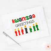 Kwanzaa Stickers met kaarsen (Envelop)