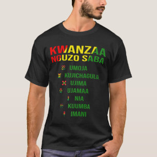 Kwanzaa - Swahili voor de zeven principes T-shirt