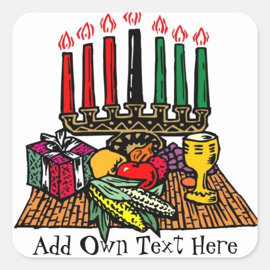 Kwanzaa Symboles Stickers Favoriser Cadeaux Person (Devant)