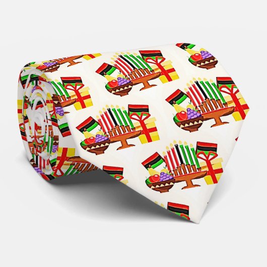 Kwanzaa Tafel Schildering Stropdas (Opgerold)