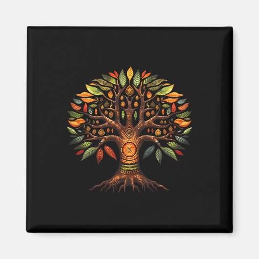 Kwanzaa Tree of Life zegent Afro-Amerikaanse Afr Magneet (Voorkant)
