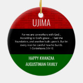 Kwanzaa UJIMA Keramisch Ornament (Achterkant)