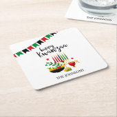 Kwanzaa Vierkante Kartonnen Onderzetter (Schuin)