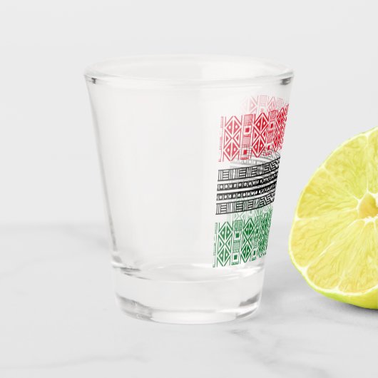 Kwanzaa-vlagpatronen Shot Glas (Links)