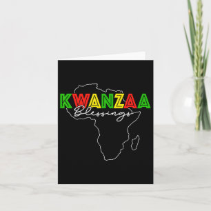 Kwanzaa zegent kerst Afro-Amerikaan Happy Kaart