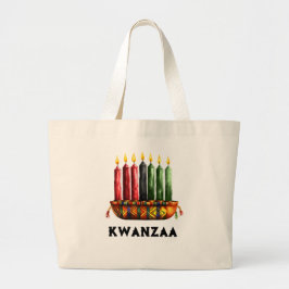 Kwanzaa Zeven Kaars Canvas tas