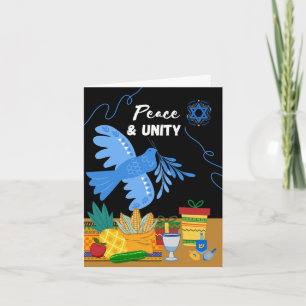 Kwanzukkah Peace Unity Dove Symbols Gifts Kaart