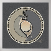 Kwartaalspiraal Poster met grijze achtergrond (Voorkant)