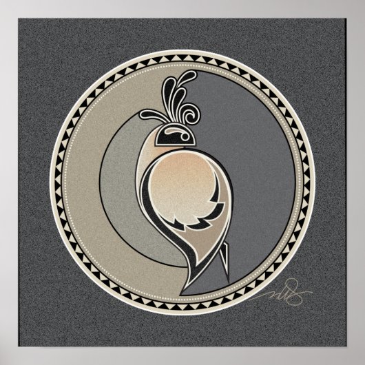 Kwartaalspiraal Poster met grijze achtergrond (Voorkant)