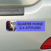 KWARTEHORSE - 3/4 ATTITUDE! BUMPERSTICKER (Op auto)