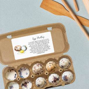 Kwartel Ei Handling Instructie Kartonnen Verzorgin Etiket