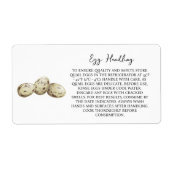 Kwartel Ei Handling Instructie Kartonnen Verzorgin Etiket (Voorkant)