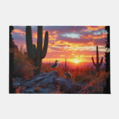 Kwartel en baby's woestijn Arizona Doormat Deurmat (Voorkant)