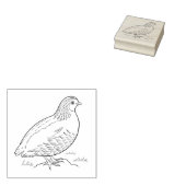 Kwartel Rubberstempel (Gestempeld)