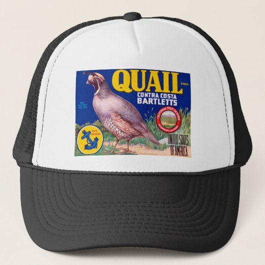 Kwartel Trucker Pet (Voorkant)