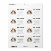 kwarteleieren | naam Boerderij Etiket (Full Sheet)